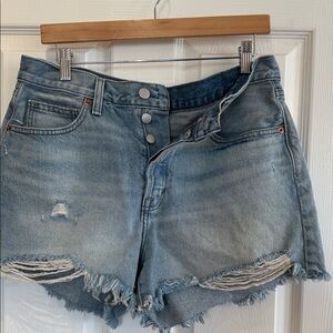 Universal Thread Light Blue Distressed Jean Shorts